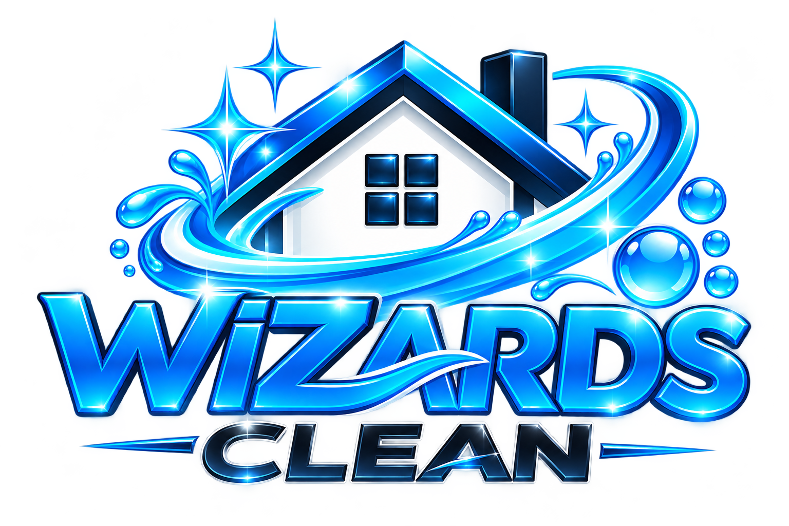 Clean Wizards — Cleaning Services logo
